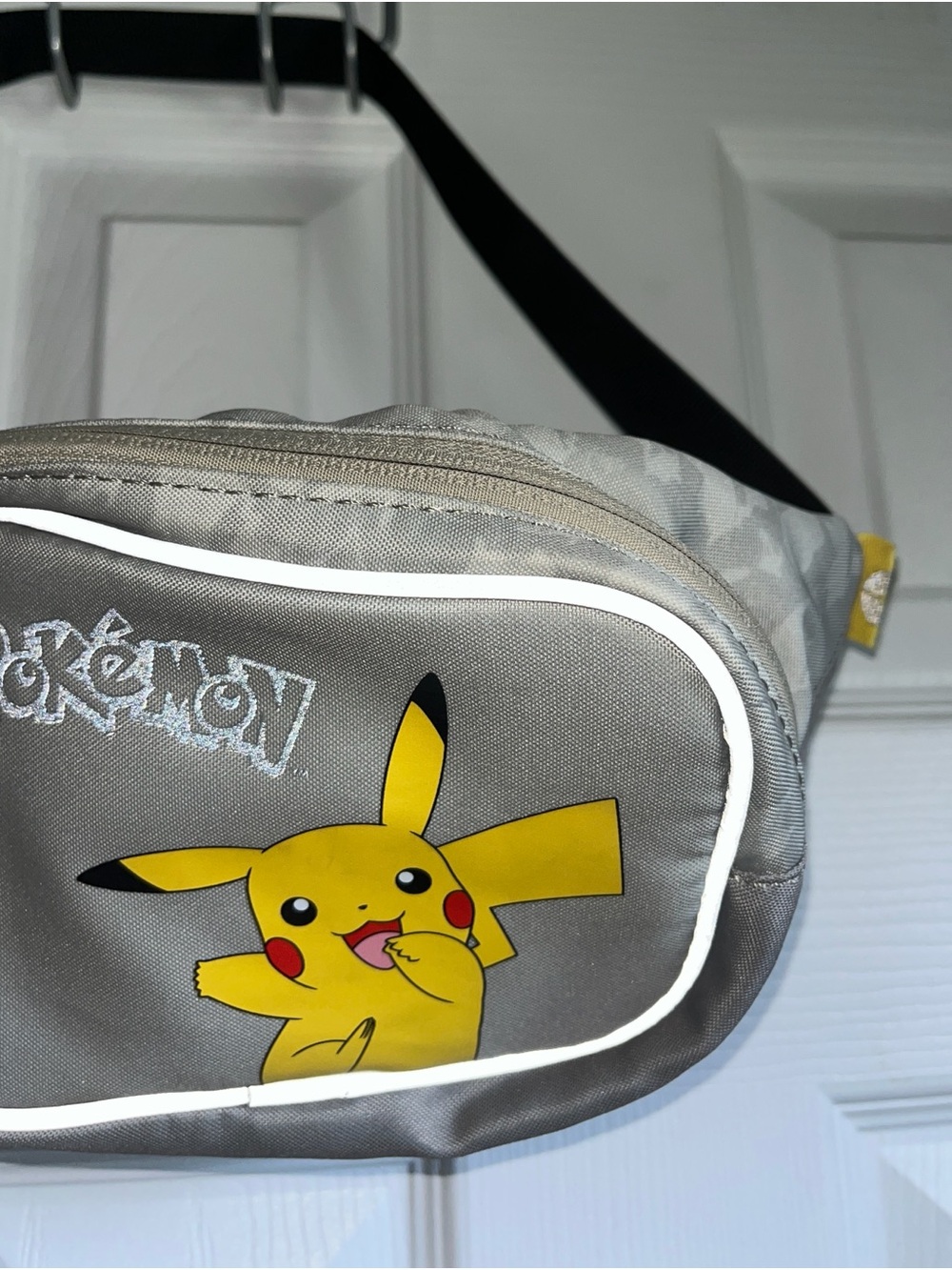 Zara Gray Crossbody Bag with Yellow Lightning Charm